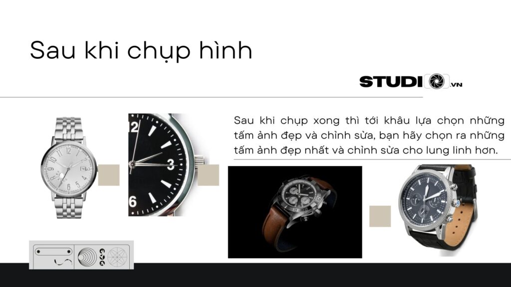 Sau khi chụp ảnh đồng hồ