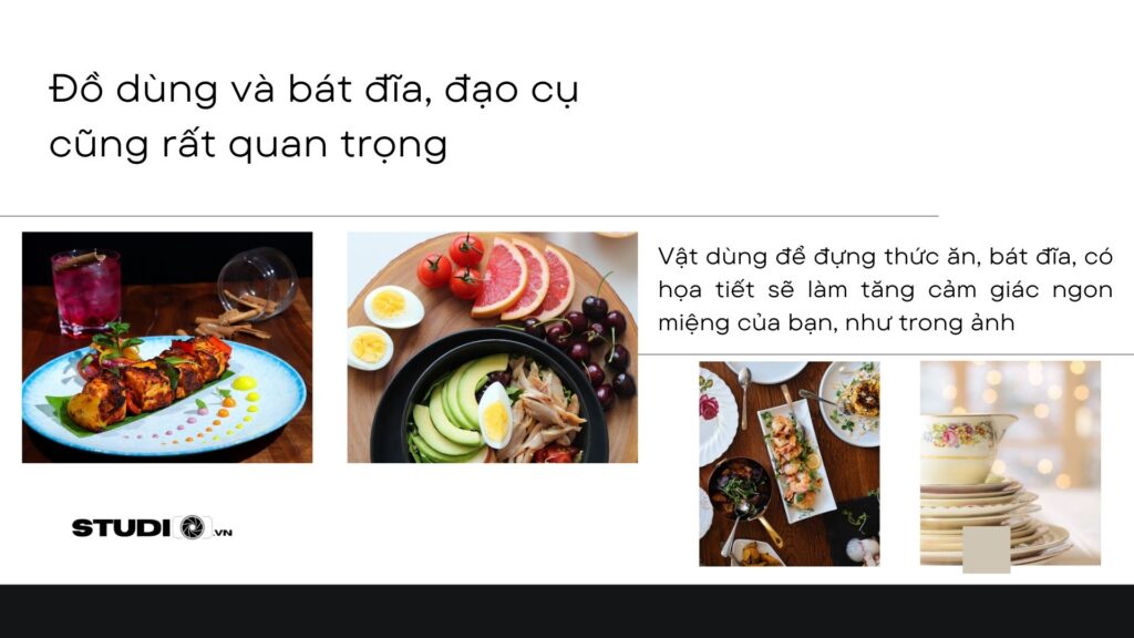 Đồ dùng chụp ảnh món ăn