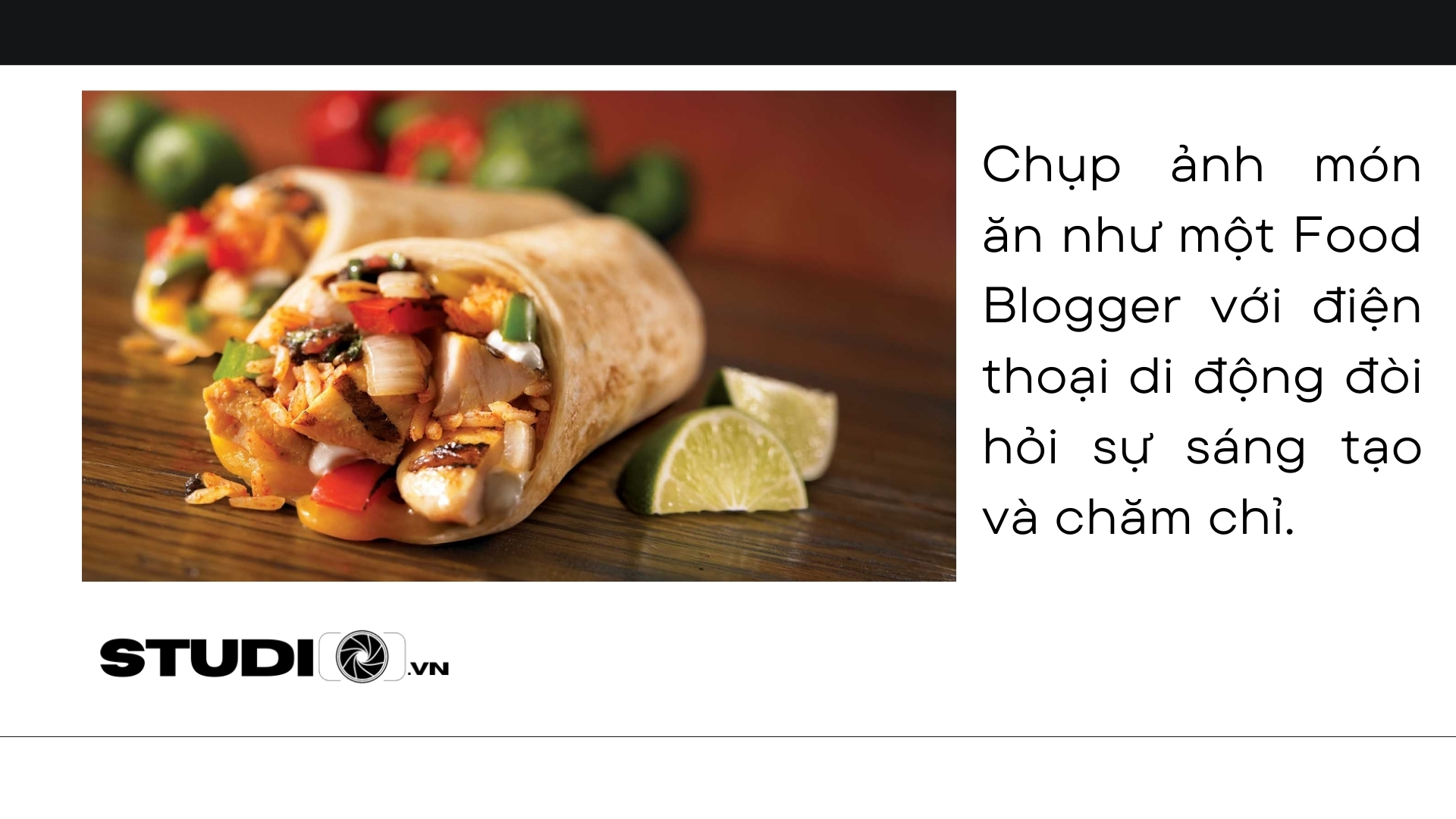 cách chụp ảnh món ăn bằng điện thoại.