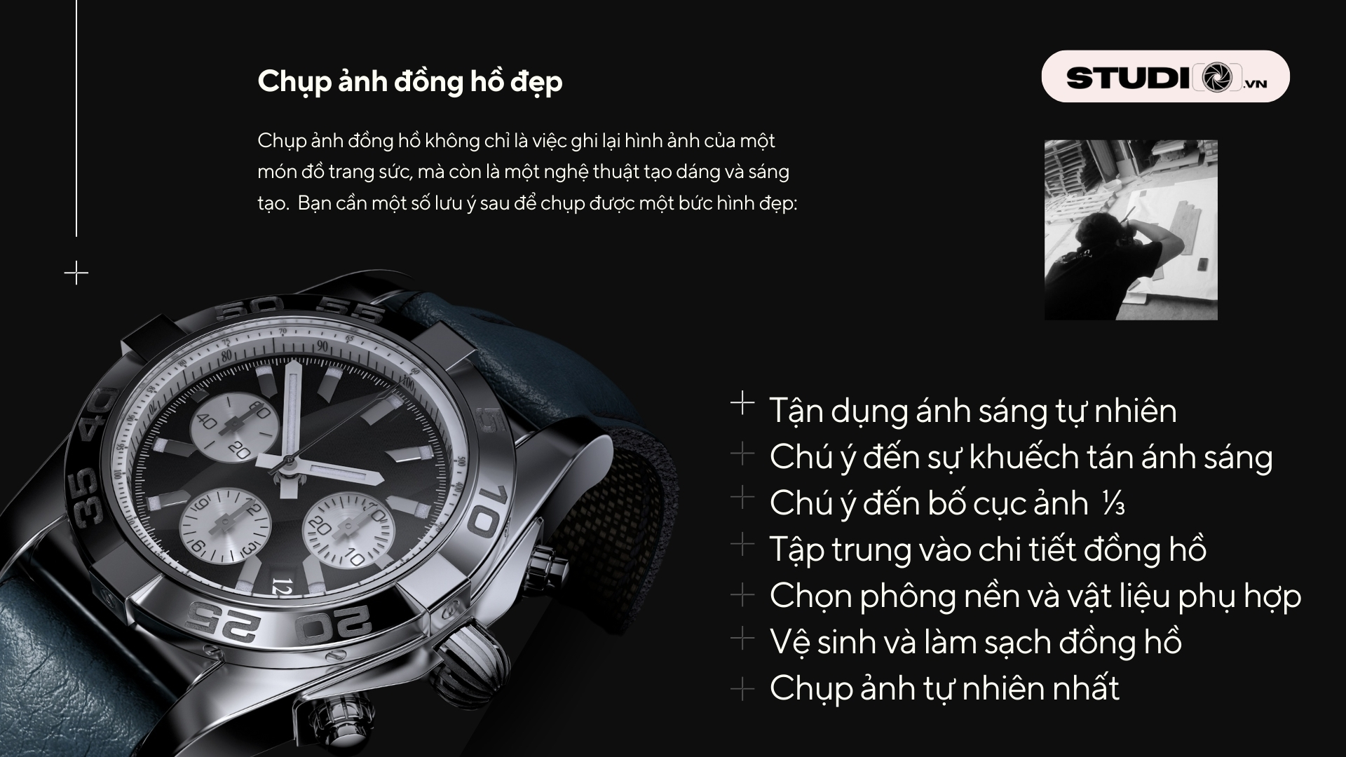 Cách chụp ảnh đồng hồ đẹp