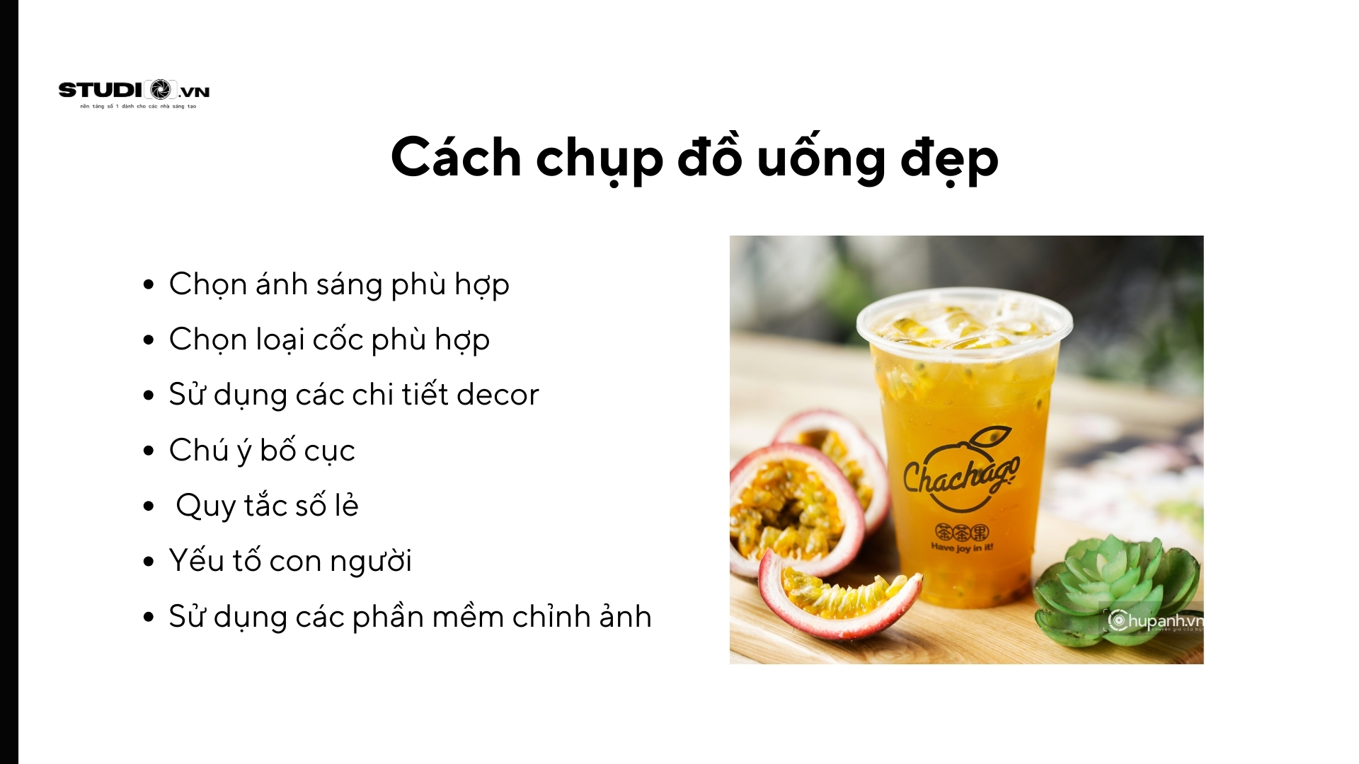 Cách chụp đồ uống đẹp