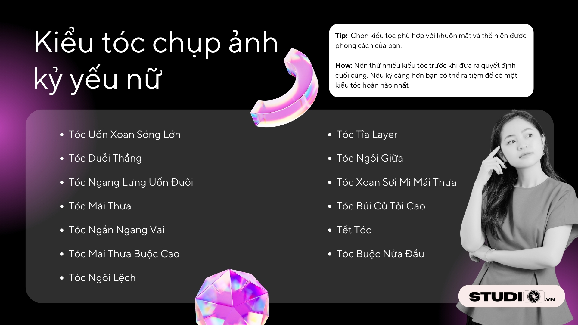 Kiểu tóc chụp kỷ yếu đẹp