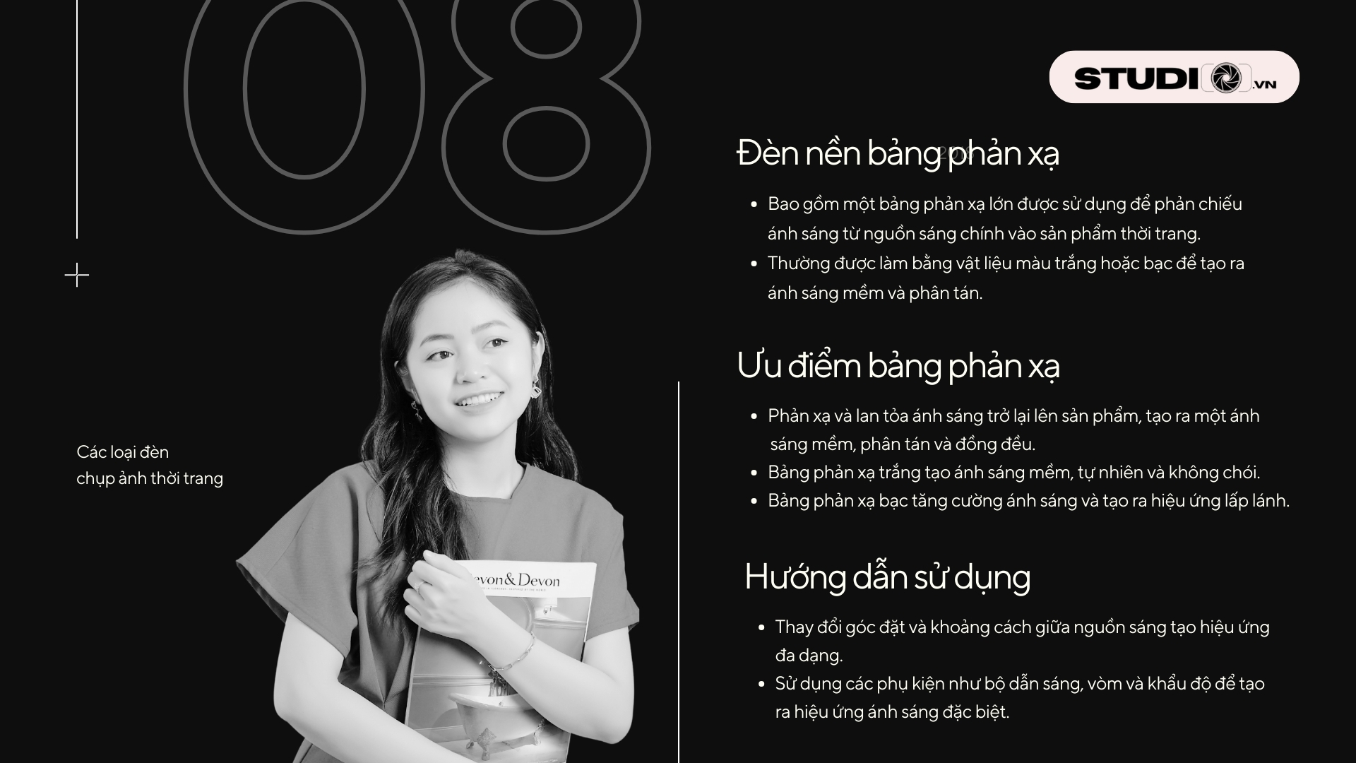 Các loại đèn nền phổ biến trong chụp ảnh thời trang