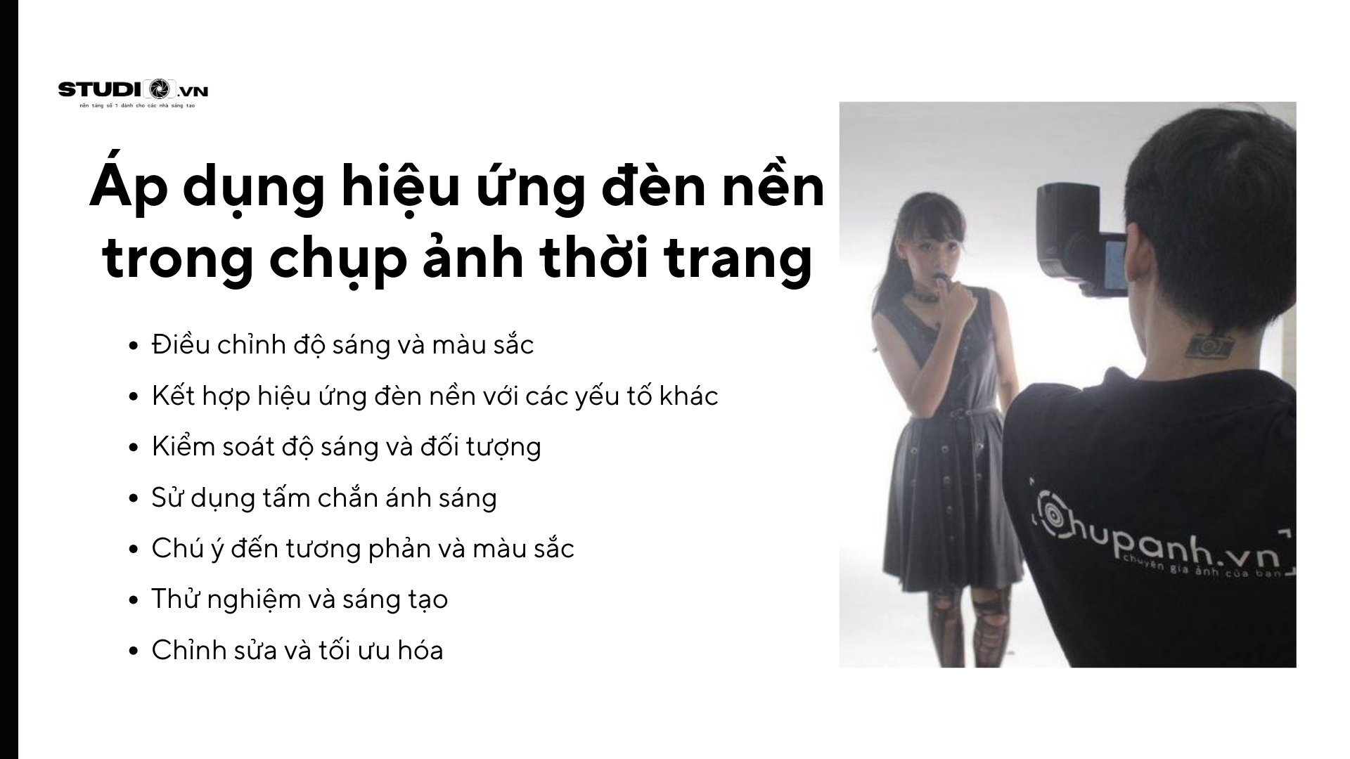 Cách áp dụng hiệu ứng đèn nền trong chụp ảnh thời trang