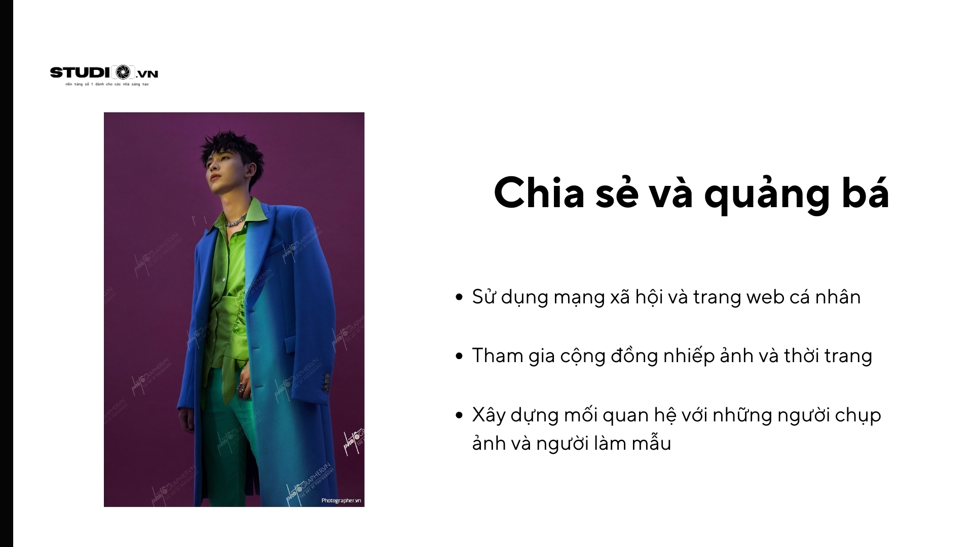 Chia sẻ và quảng bá ảnh thời trang ngoại cảnh