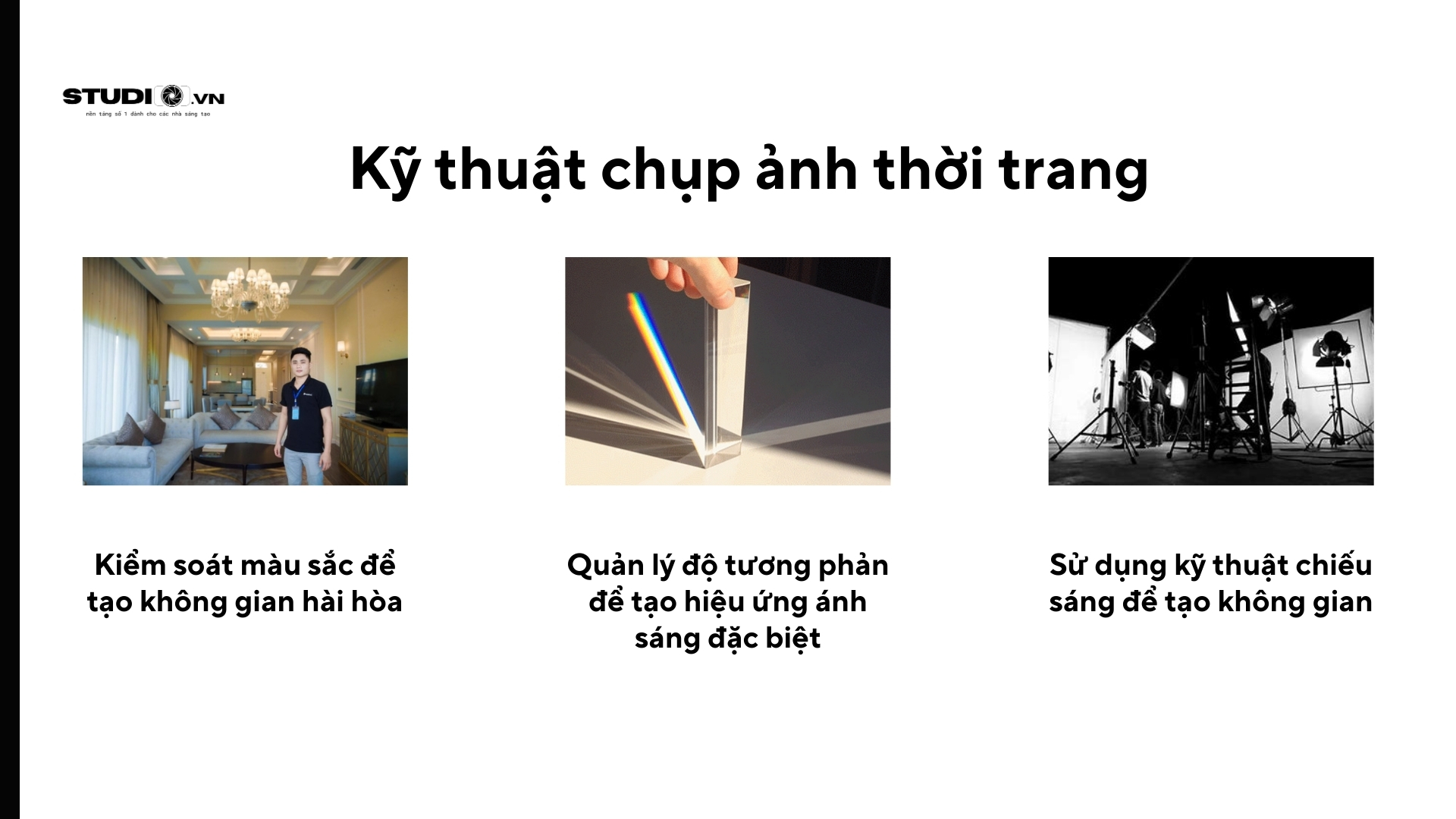 Kỹ thuật chụp ảnh thời trang để tạo dựng không gian và ánh sáng nhân tạo