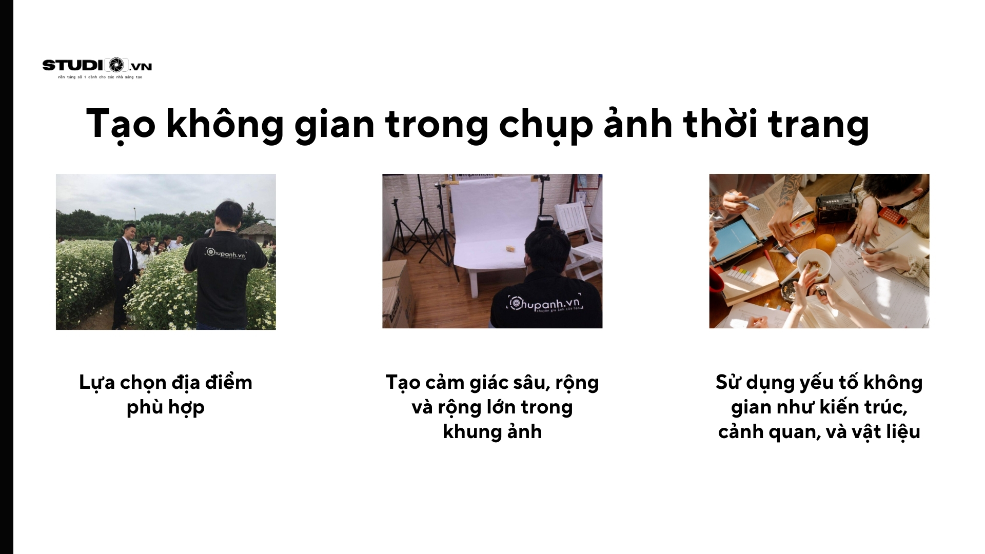 Tạo không gian trong chụp ảnh thời trang