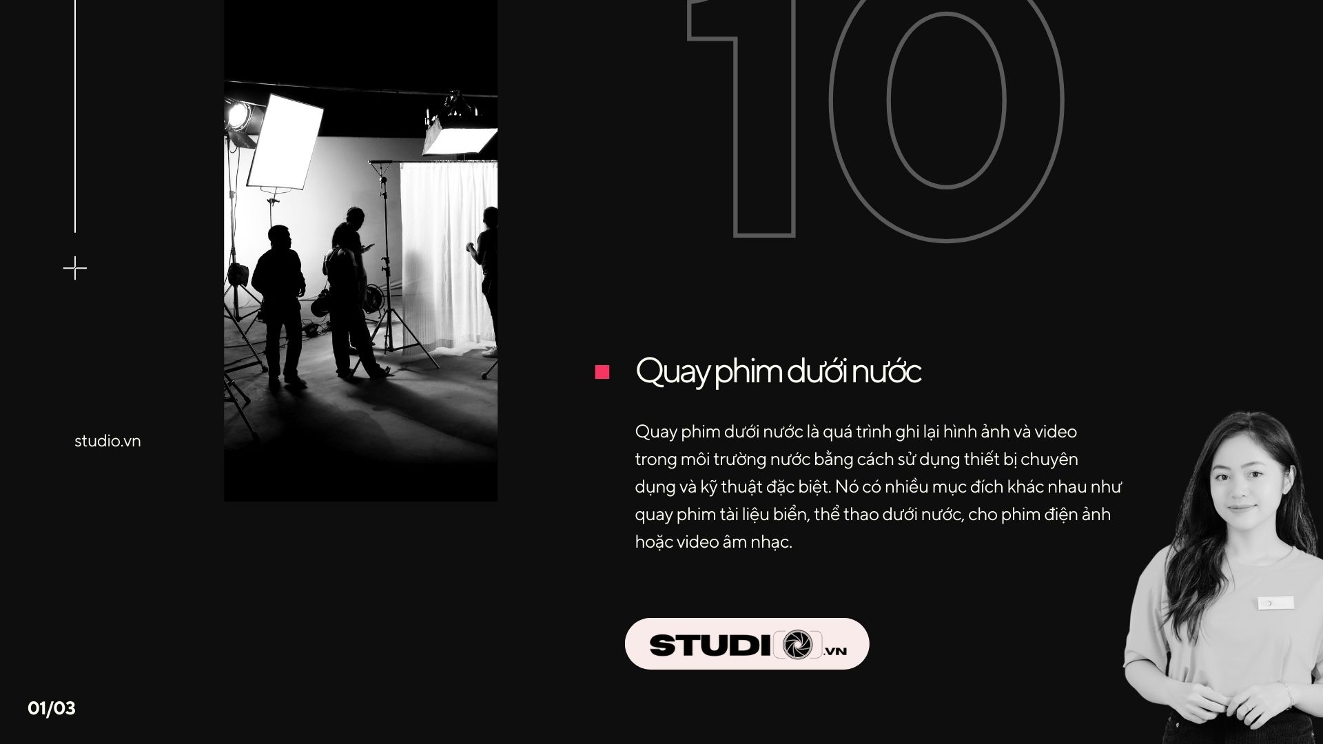 Quay phim dưới nước studio.vn