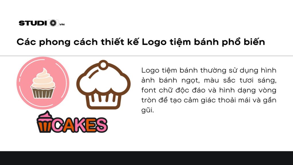 Phong cách thiết kế logo tiệm bánh