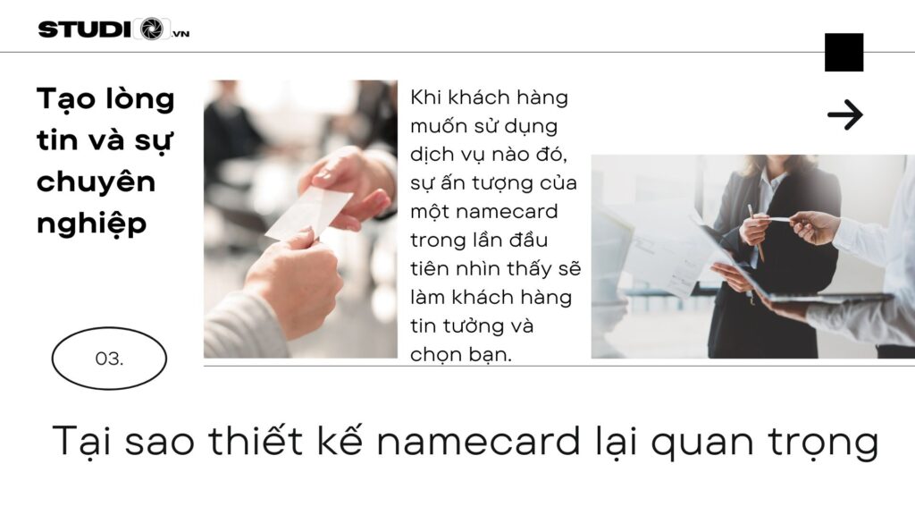 Tầm quan trọng của thiết kế namecard