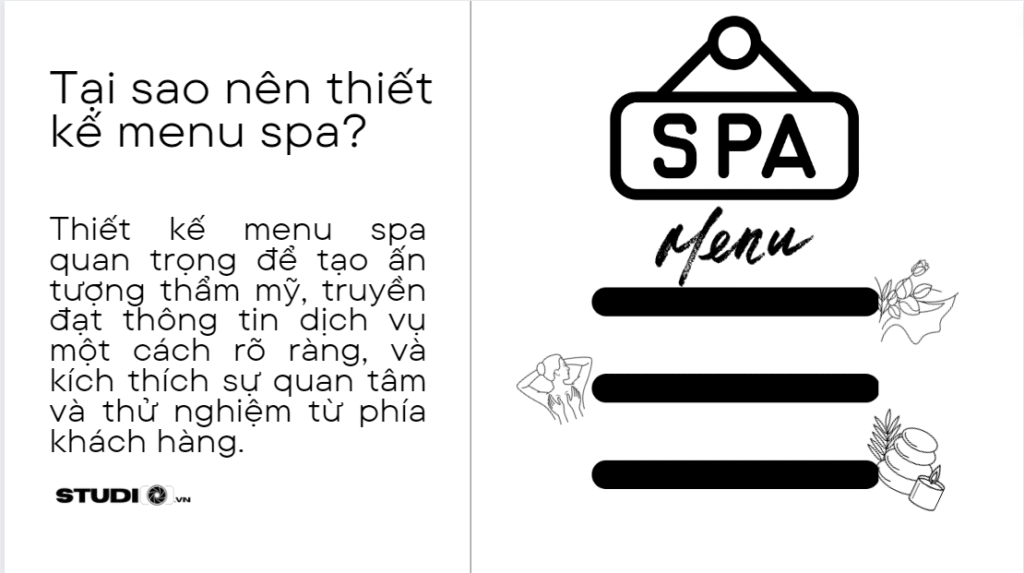 Tại sao nên thiết kế menu spa