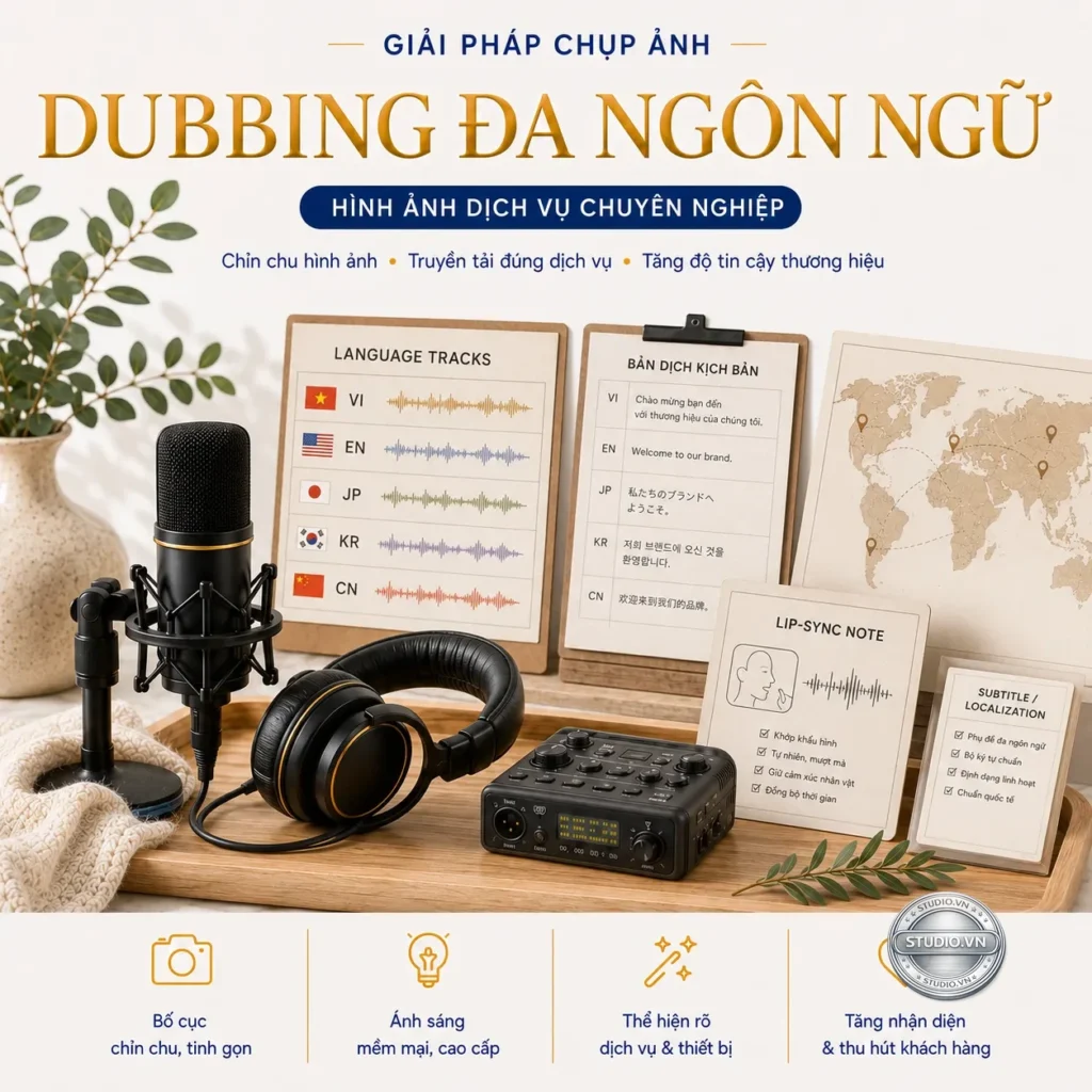Dubbing da ngon ngu studio