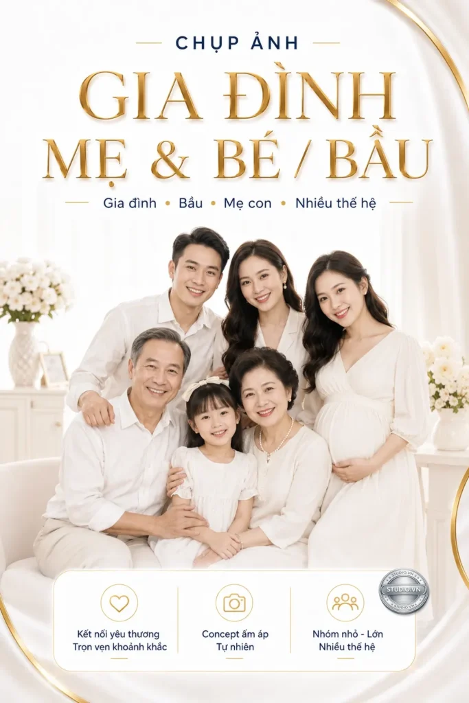 Gia dinh me be bau