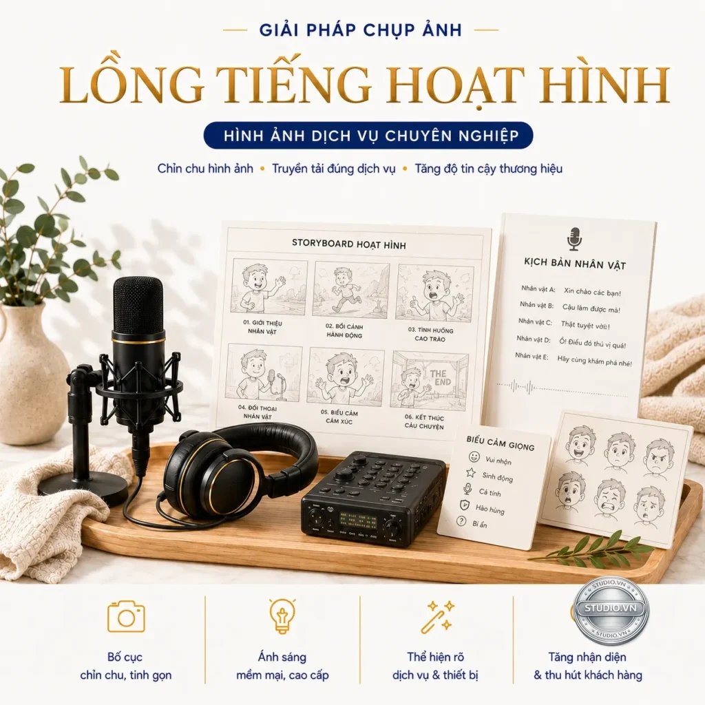 Long tieng hoat hinh studio