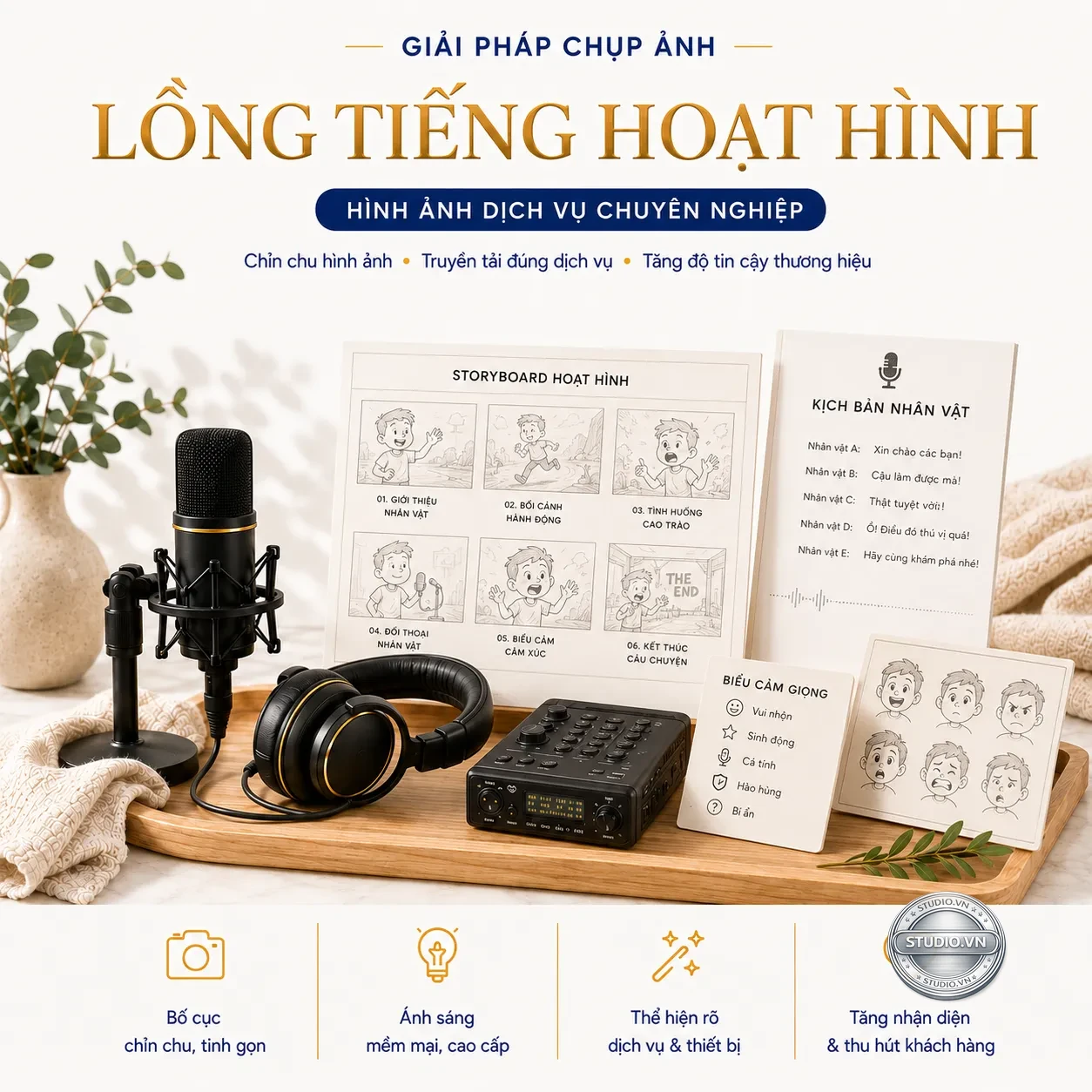 Long tieng hoat hinh studio