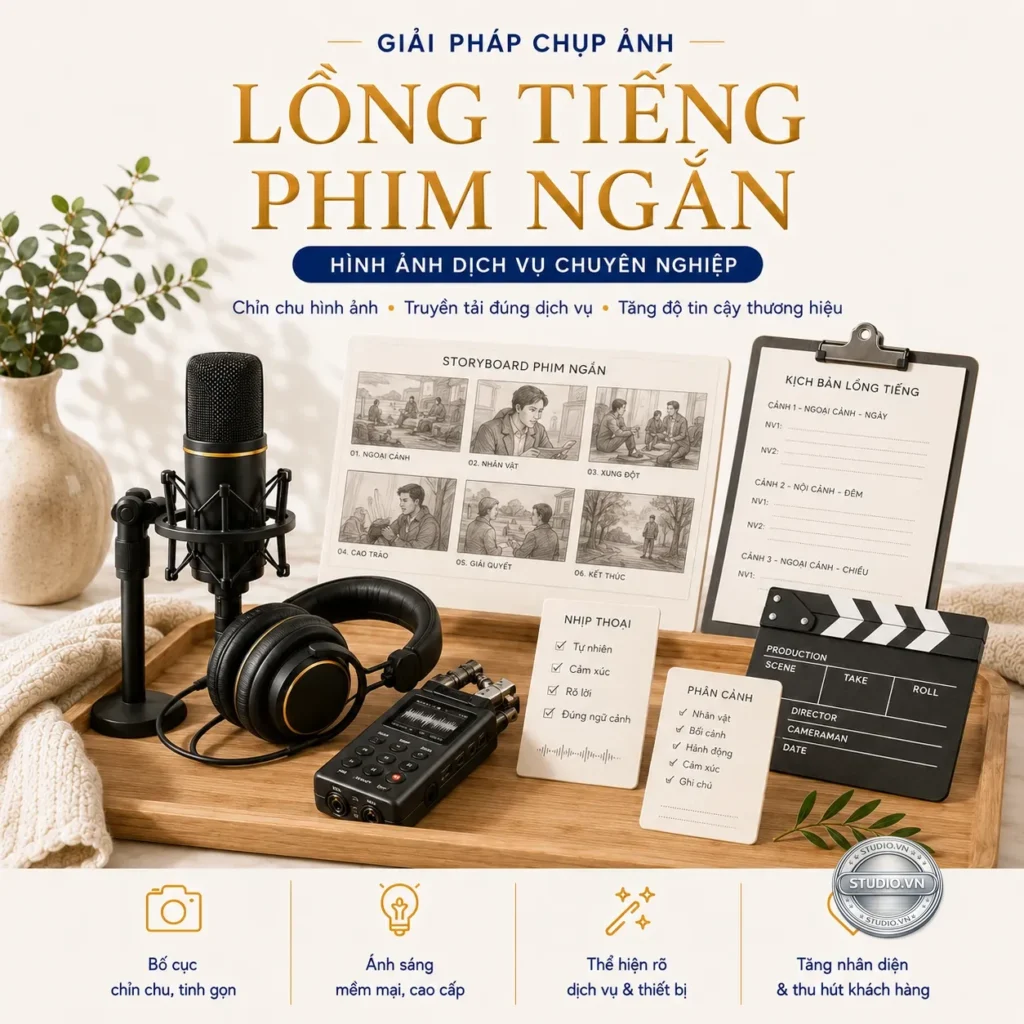 Long tieng phim ngan studio