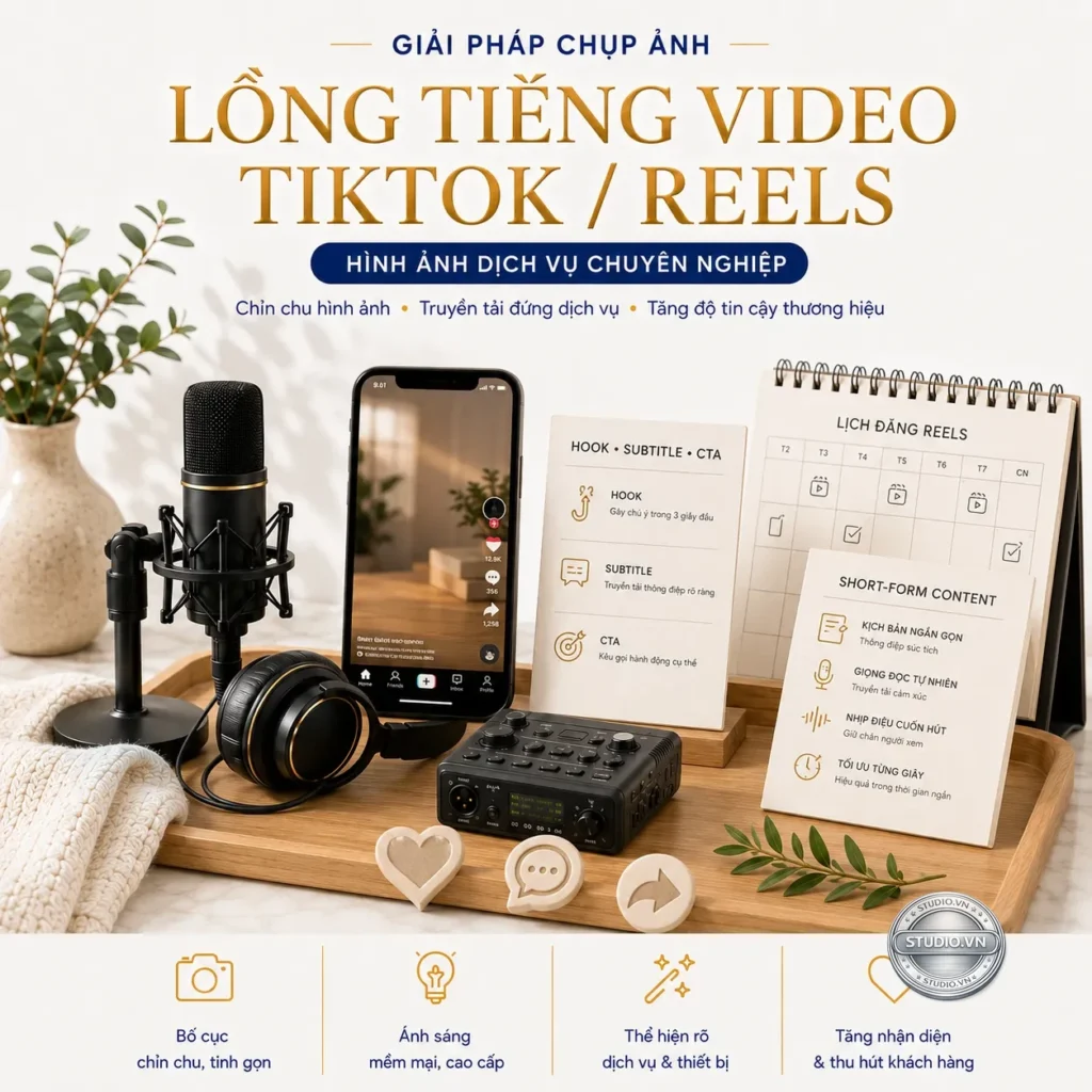 Long tieng video tiktok reels studio