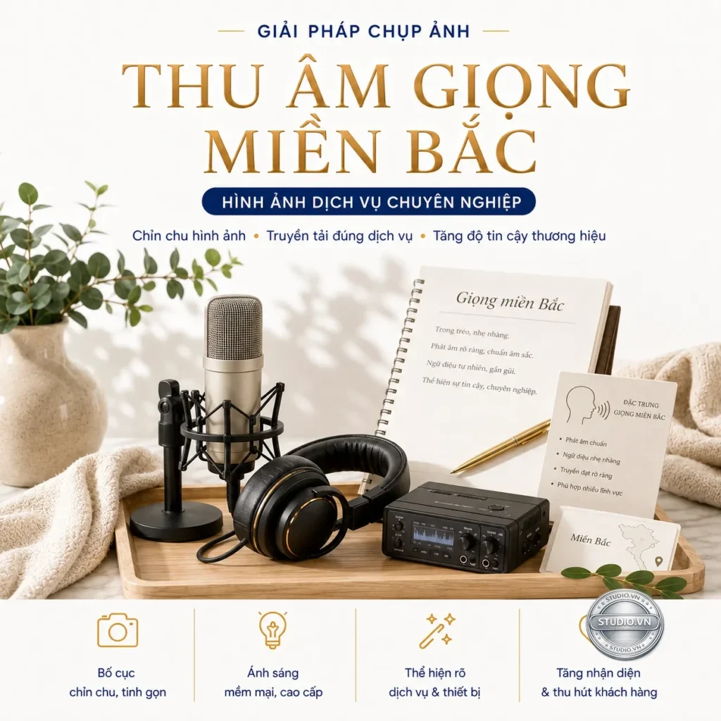 Thu am giong mien bac studio