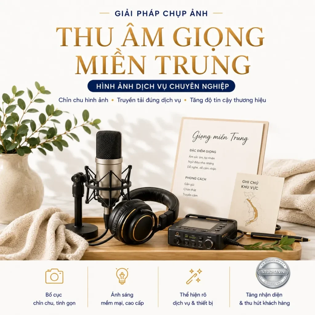 Thu am giong mien trung studio