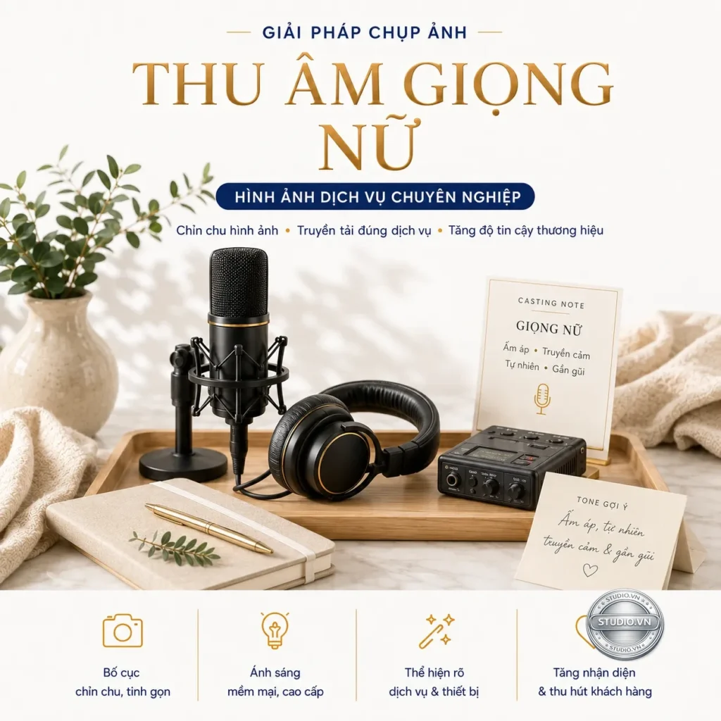 Thu am giong nu studio