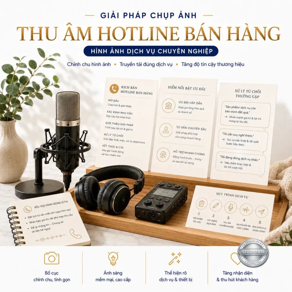 Thu am hotline ban hang studio