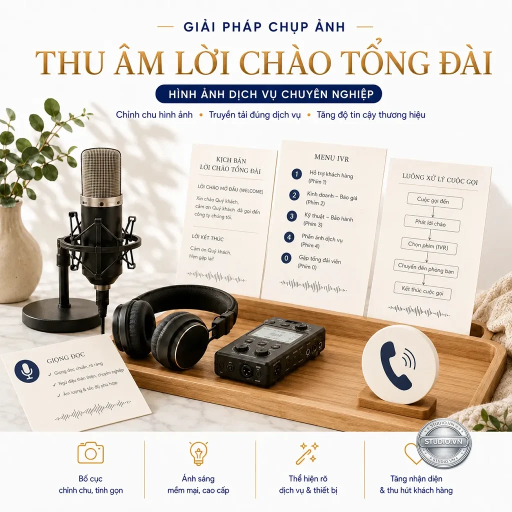 Thu am loi chao tong dai studio