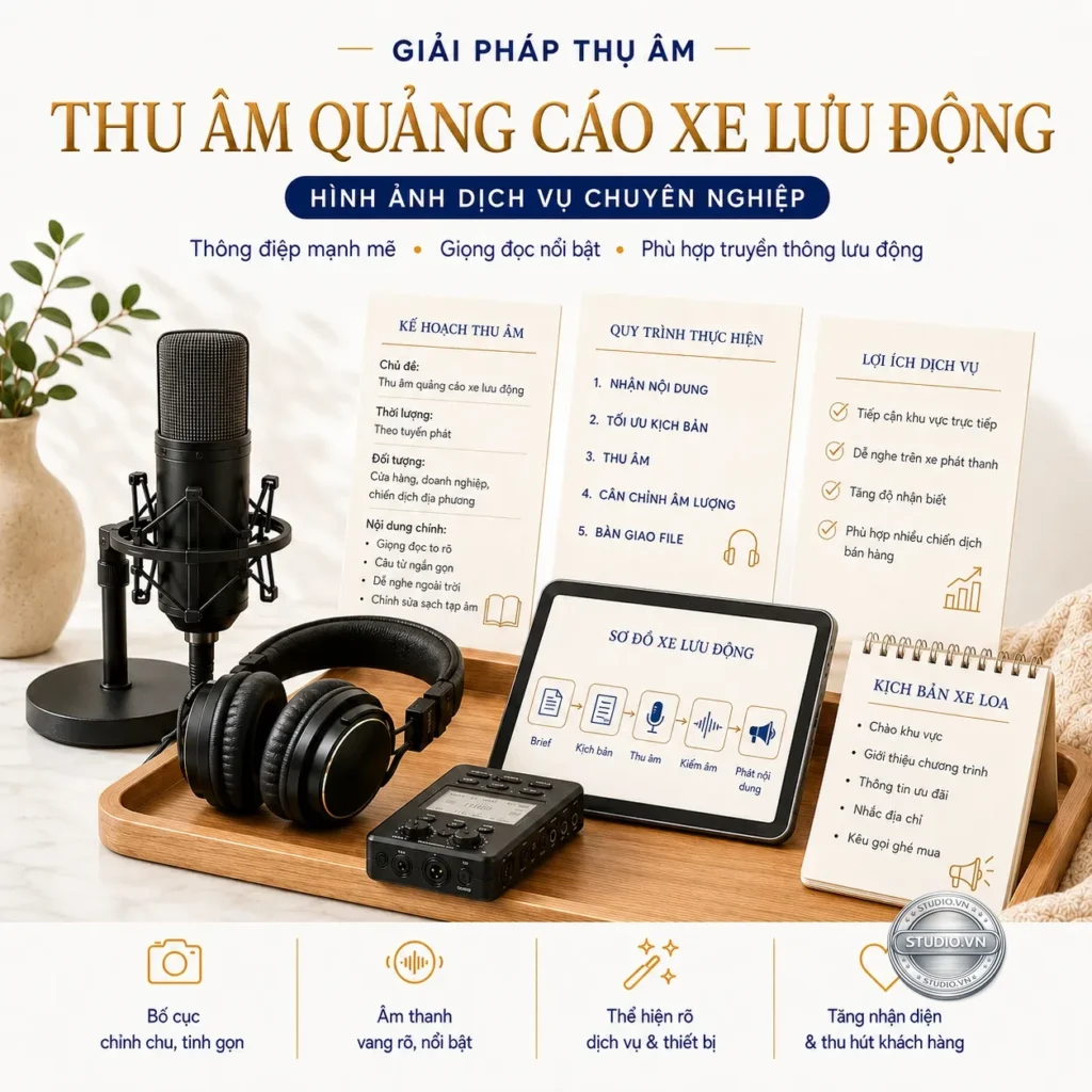 Thu am quang cao xe luu dong studio
