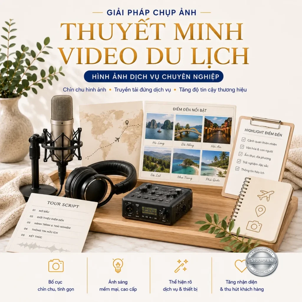 Thuyet minh video du lich studio
