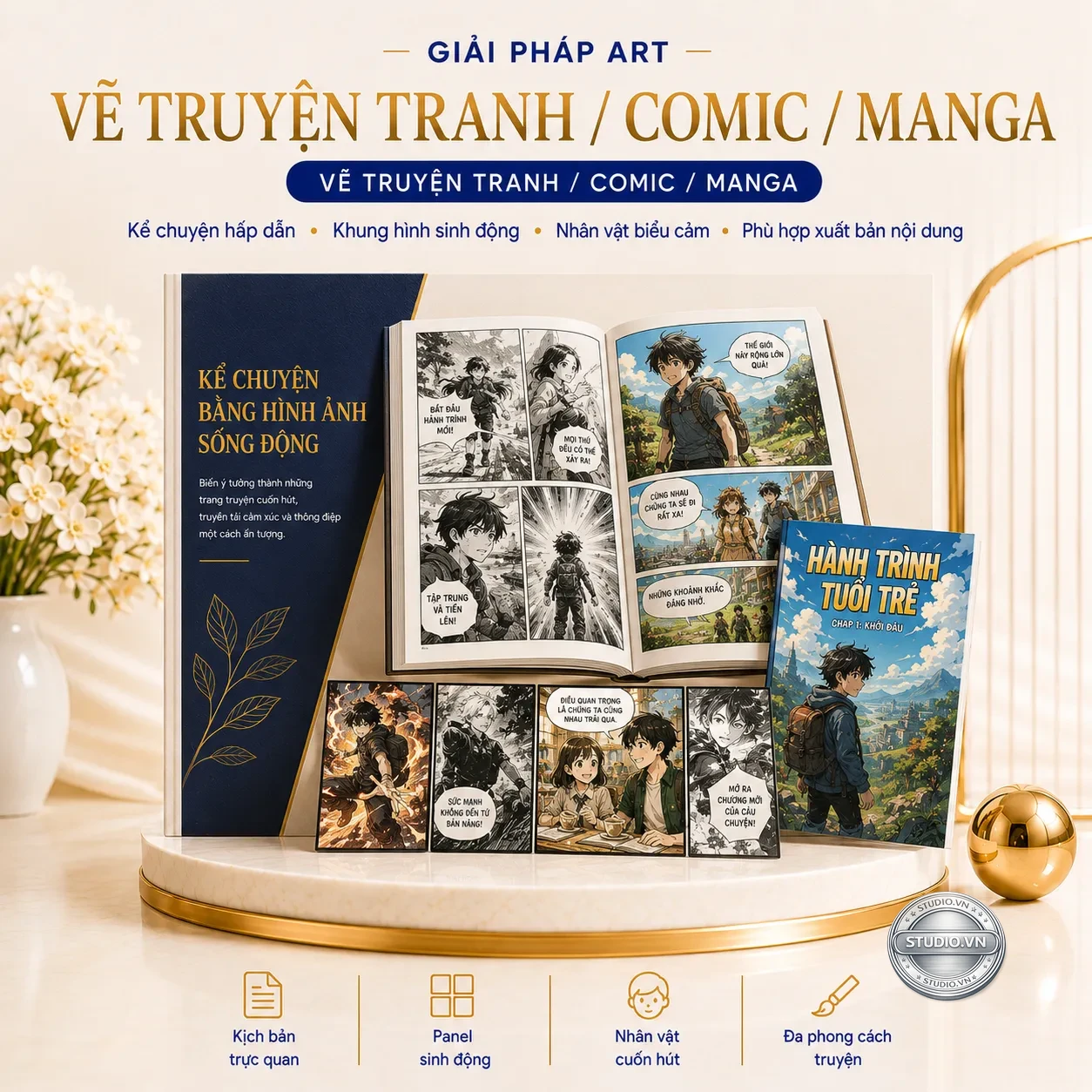 Ve truyen tranh comic manga studio