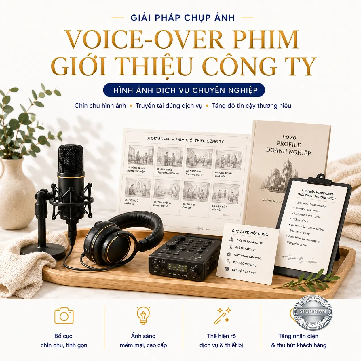 Voice over phim gioi thieu cong ty studio