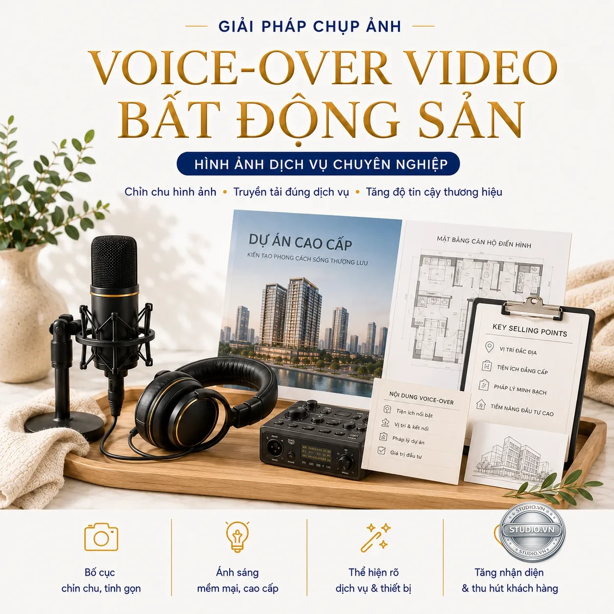 Voice over video bat dong san studio